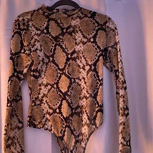 Fashion Nova Snakeskin Bodysuit